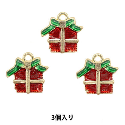 Accessory material "Christmas charm present 3 pieces TXC-8"