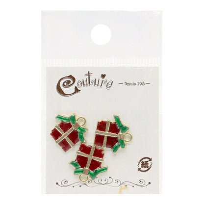 Accessory material "Christmas charm present 3 pieces TXC-8"