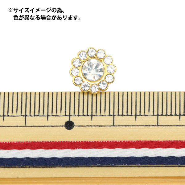 Material de accesorios "Petit Part Garnet x Gold 10 mm 4 tabletas OH-43"