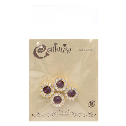 Material de accesorios "Petit Part Garnet x Gold 10 mm 4 tabletas OH-43"