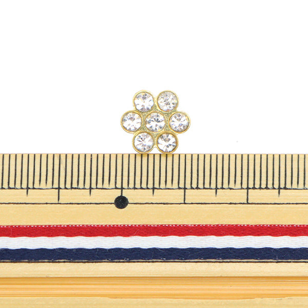 Accessory material "Petit Parts Crystal x Gold 10mm 4 tablets OH-44"