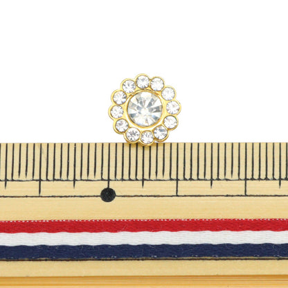 Accessory material "Petit Parts Crystal x Gold 10mm 4 tablets OH-50"