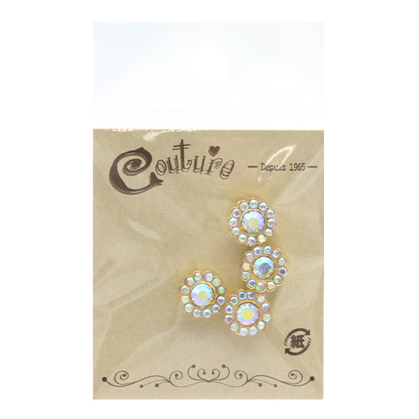 Accessory material "Petit Parts Crystal AB x Gold 10mm 4 tablets OH-51"