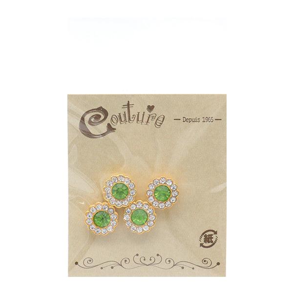 Accessory material "Petit Parts Peridot x Gold 10mm 4 tablets OH-55"