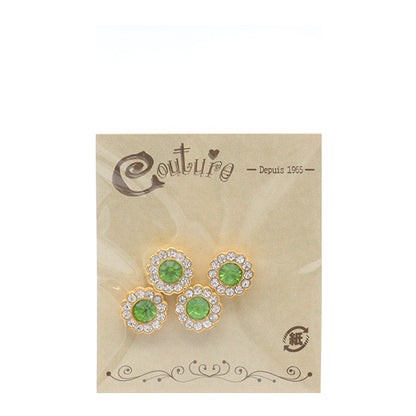 Accessory material "Petit Parts Peridot x Gold 10mm 4 tablets OH-55"