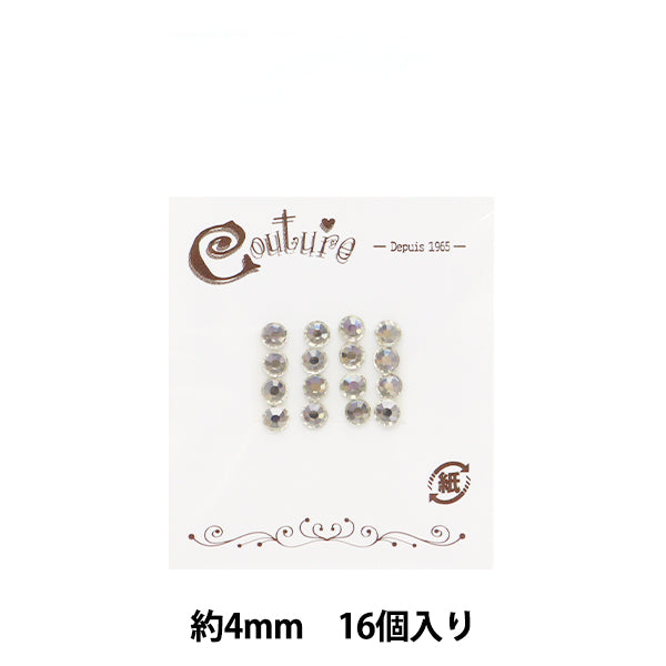 Materiale accessorio "Rhinestone di vetro circa 4 mm 16 pezzi Crystal SS-16-1"