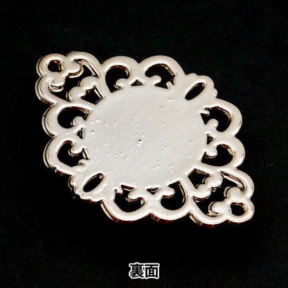 Handicraft parts "Bijou center part 35mm x 50mm crystal OSA-11" Terai