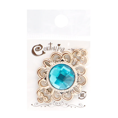 Handicraft parts "Bijou center part 35mm x 50mm Sky Blue OSA-14" Terai