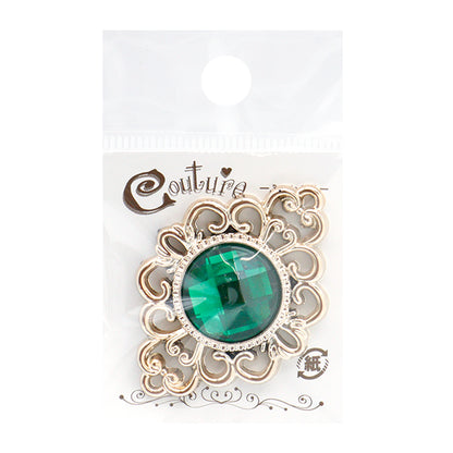 Handicraft parts "Bijou center part 35mm x 50mm green OSA-15" Terai