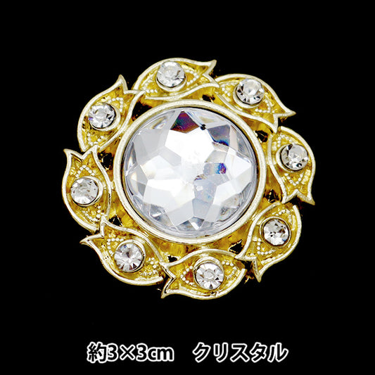 手工艺品零件“ Bijou Center零件30mm x 30mm Crystal OSG-1” Terai
