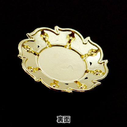 Handicraft parts "Bijou center parts 30mm x 30mm crystal OSG-1" Terai