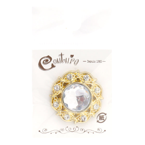 Handicraft parts "Bijou center parts 30mm x 30mm crystal OSG-1" Terai