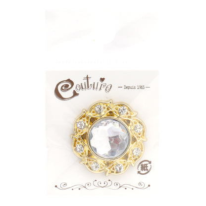 Handicraft parts "Bijou center parts 30mm x 30mm crystal OSG-1" Terai