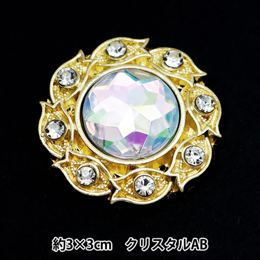 手工艺品零件“ Bijou Center零件30mm x 30mm Crystal AB OSG-2” Terai