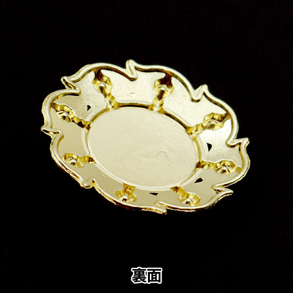 Handicraft parts "Bijou center parts 30mm x 30mm Crystal AB OSG-2" Terai
