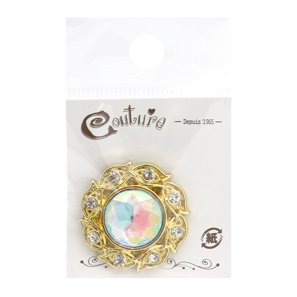 手芸パーツ 『ビジューセンターパーツ 1個入り 30mm×30mm クリスタルAB