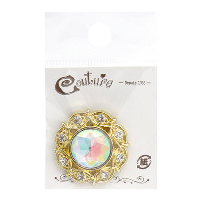 Handicraft parts "Bijou center parts 30mm x 30mm Crystal AB OSG-2" Terai