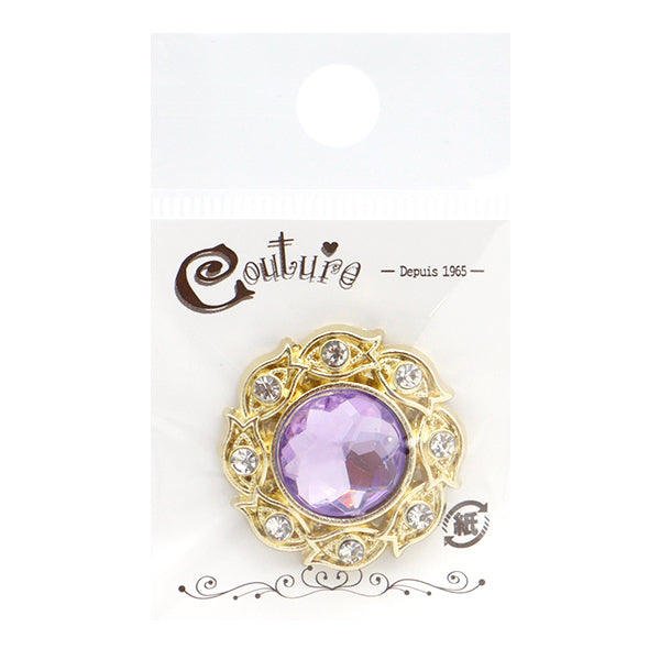 Handicraft parts "Bijou center part 30mm x 30mm purple OSG-4" Terai