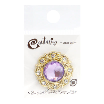 Handicraft parts "Bijou center part 30mm x 30mm purple OSG-4" Terai