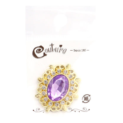 Handicraft parts "Bijou center part 36mm x 30mm purple OSG-9" Terai