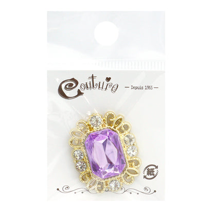 Handicraft parts "Bijou center part 32mm x 25mm purple OSG-14" Terai