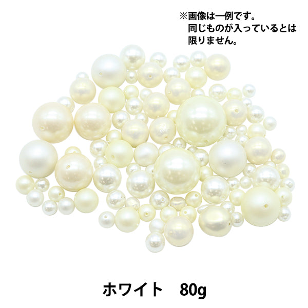 Beads "Elegant Pearl MIX White 80g"