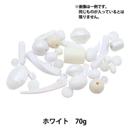 Beads "Candy Acrylic MIX White 70g"