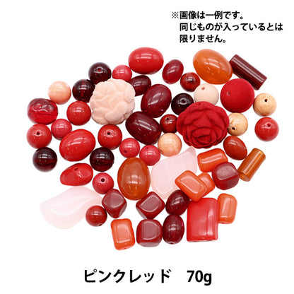 Perlen "Candy Acrylmix Pink Red 70G"