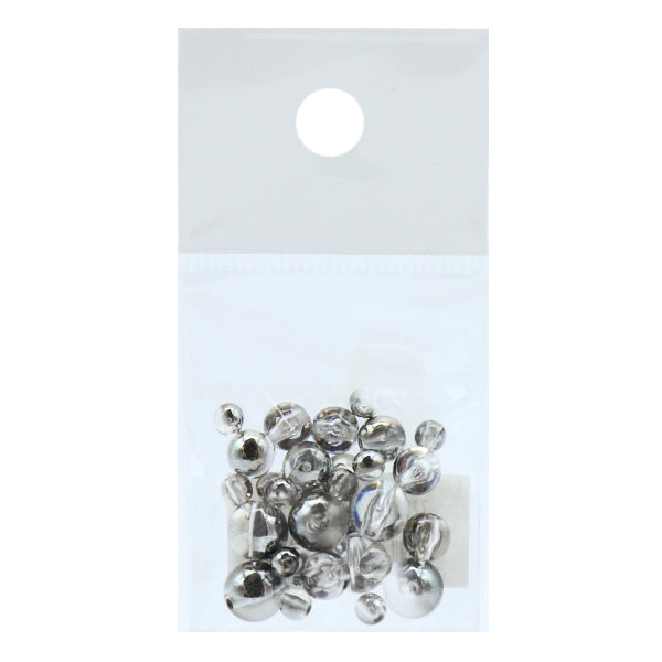 Perline "acrilicoPerline Round Cal Mix Gun Meta 32 pezzi]