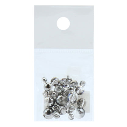 Perline "acrilicoPerline Round Cal Mix Gun Meta 32 pezzi]