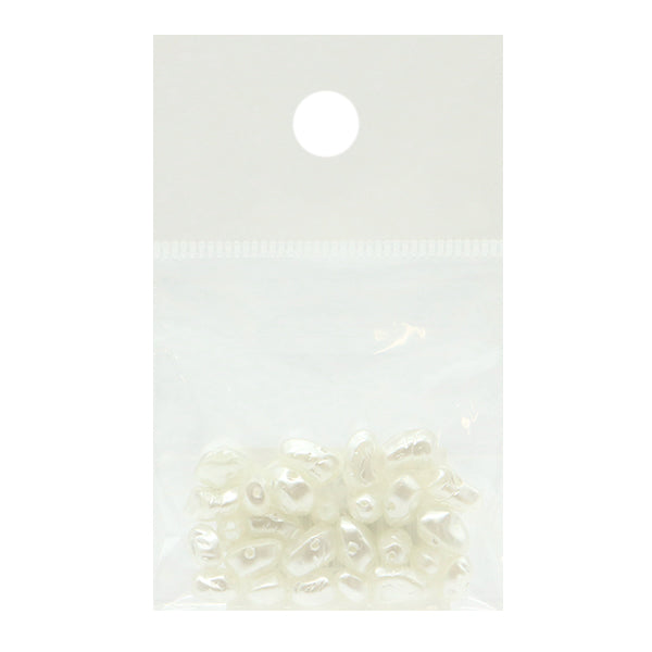 Perles "Déformation de perle de verre mélange blanc 26 pièces"