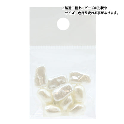 Beads "Resin Pearl Baroque MIX White 10 pieces"