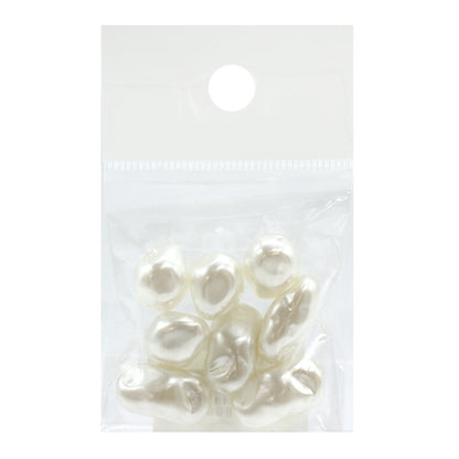 Beads "Resin Pearl Baroque MIX White 8 pieces"
