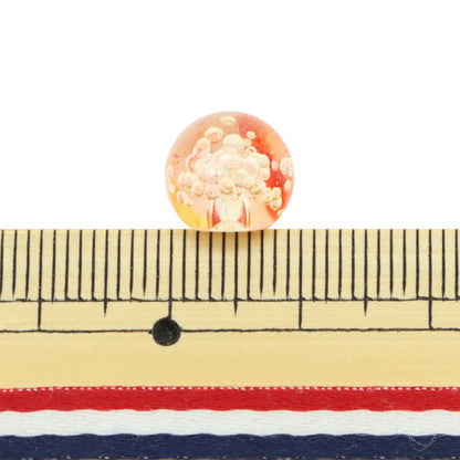 ビーズ 『アクリルパーツ 鈴丸 バブル 8個入り オレンジ 10mm』