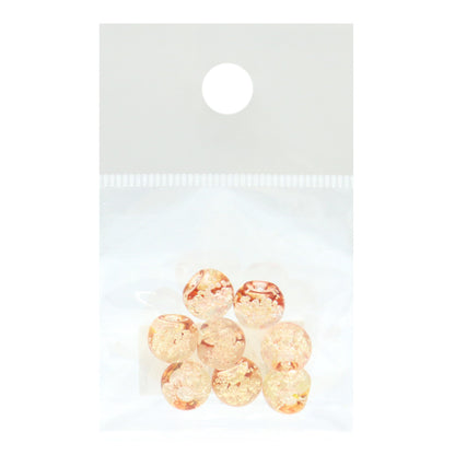 ビーズ 『アクリルパーツ 鈴丸 バブル 8個入り オレンジ 10mm』