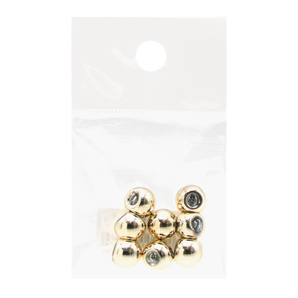 ビーズ 『アクリルパーツ 鈴丸 メタリック 8個入り ゴールド 10mm』