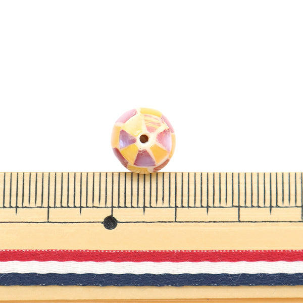 Materiale degli accessori "Ball rotondo a guscio a mosaico 10 mm rosa multi 2 pezzi"