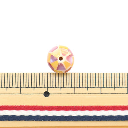 Materiale degli accessori "Ball rotondo a guscio a mosaico 10 mm rosa multi 2 pezzi"