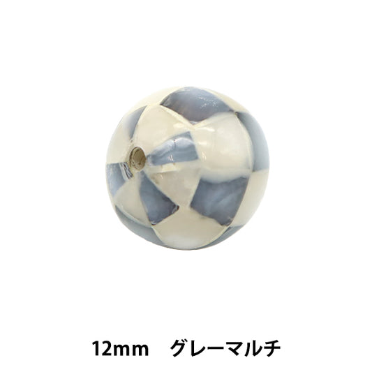 配件材料“马赛克壳圆球12mm灰色多 - 多年-1件”