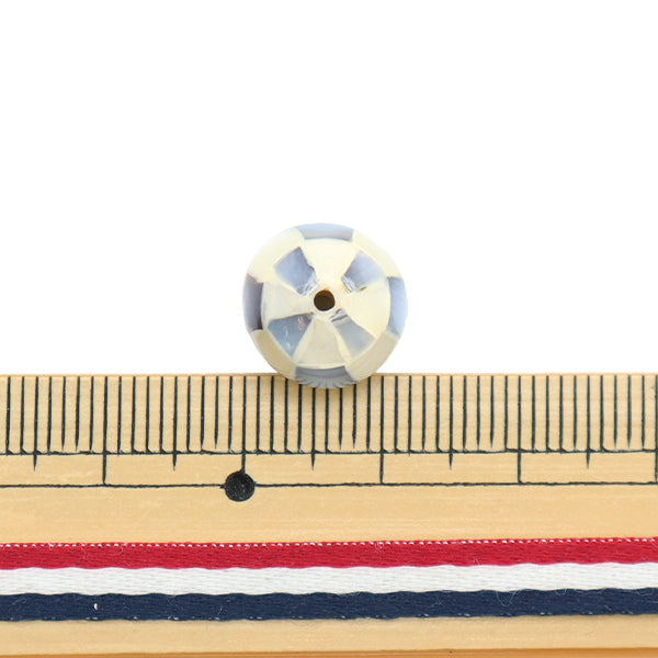 Accesorios Material "Bola redonda de concha de mosaico 12 mm Grey Multi -multi -1 pieza"