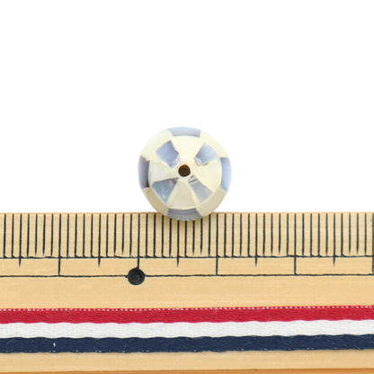 Accesorios Material "Bola redonda de concha de mosaico 12 mm Grey Multi -multi -1 pieza"