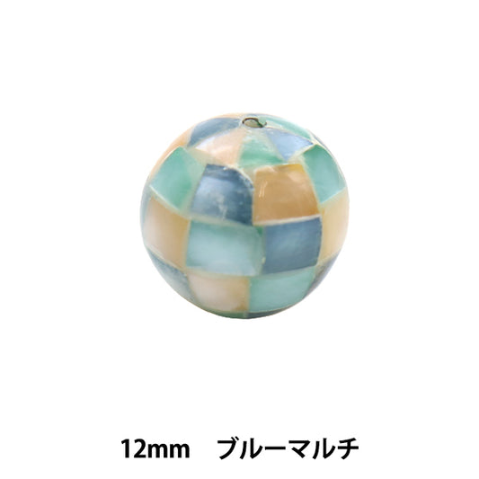 配件材料“马赛克壳圆球12mm蓝色多1”