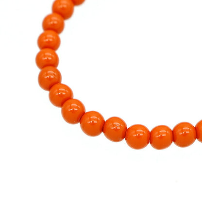 구슬 "아크릴 라운드구슬 약 4mm 40 정제 오렌지]
