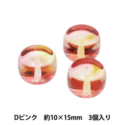 Perlen "Vitoliya Ururu Drum L mit 3 Tabletten D Pink ANV-1015N 10 × 15 mm"