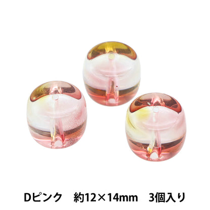 Perlen "Vitoliya Ururu Drum M mit 3 Tabletten d Pink ANV-1214N 12 × 14 mm"