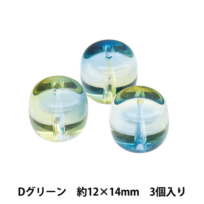 Perlen "Vitoliya Ururu Drum M mit 3 Tabletten d grün Anv-1214n 12 × 14 mm"