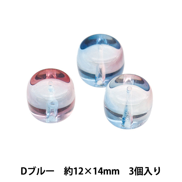 Perlen "Vitoliya Ururu Drum M mit 3 Tabletten d Blue ANV-1214N 12 × 14 mm"