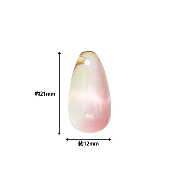 Perlen "Vitoliya Uruuru Drop 2 Tabletten d Pink ANV-1221 12 × 21 mm"