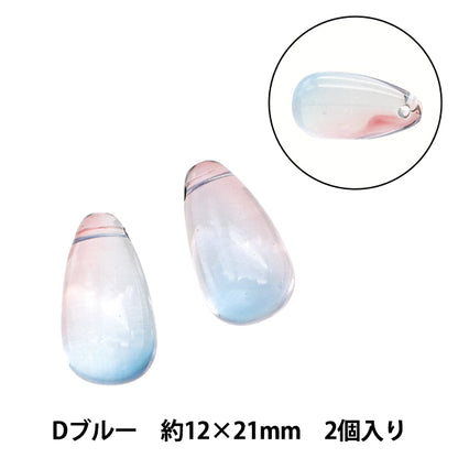 Perlen "Vitoliya Uruuru Drop 2 Tabletten d Blue ANV-1221 12 × 21 mm"