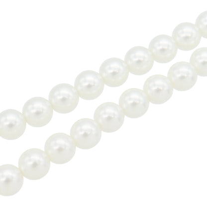 구슬 "진주 라운드 볼 7mm 흰색, 약 54 피스 팝업"